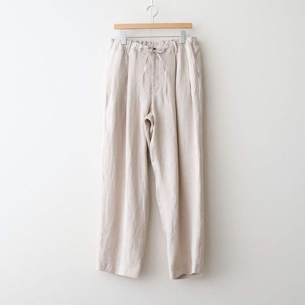 DOUBLE PLEATED EASY TROUSERS #TAUPE [A26A22PT02C]