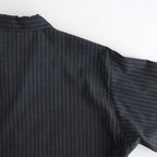 DOUBLE POCKET OPEN COLLAR SHIRT #GRAY STRIPE [M26A11SH01C]