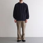 SEED STITCH LONG SLEEVE TOP #NAVY [PMAT-CL03]