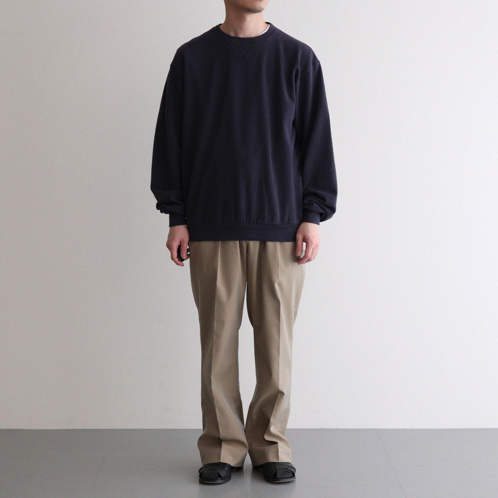 SEED STITCH LONG SLEEVE TOP #NAVY [PMAT-CL03]