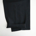 SINGLE PLEAT WIDE TROUSERS #GRAY BIRD’S-EYE [M26C10PT02C]