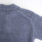 PURE MOHAIR SHAGGY POLO #SAX GRAY [BN-25FL-053]