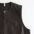 WORK VEST #D.BROWN [V-09-C-COW-4]