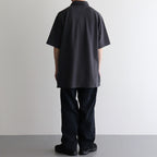 Moss Stitch Field Big Polo #Charcoal [N25SH091]