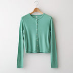 Wool Rib Cardigan #FadeGreen [BHSW24F13F26]
