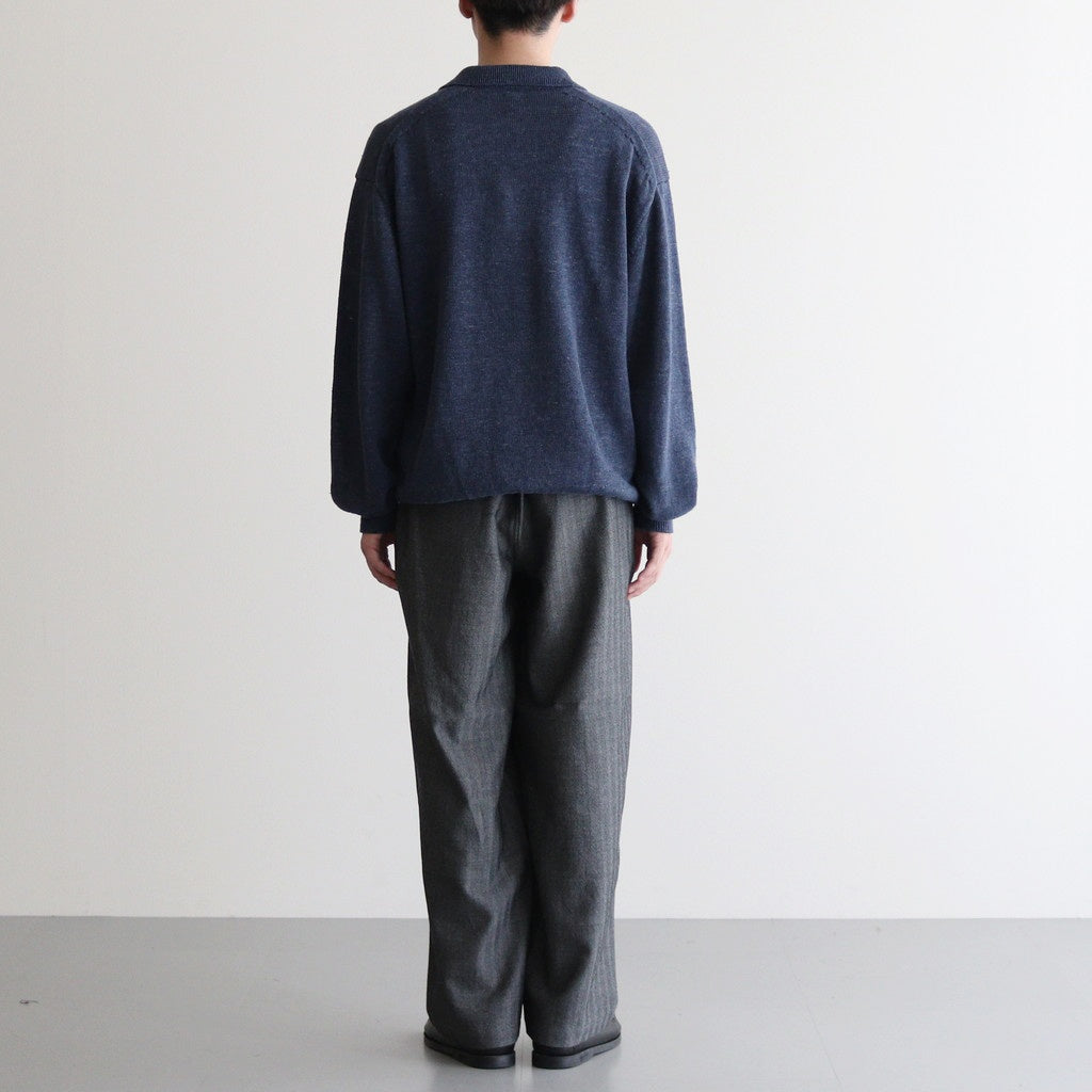 COCOON WIDE EASY PANTS #HERRINGBONE [M25C12PT03C]