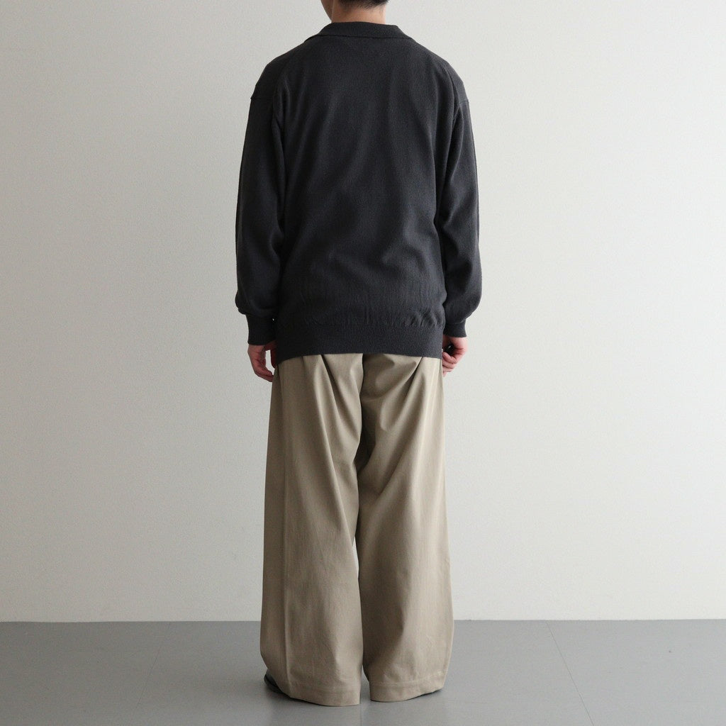 SILK POLO SKIPPER #CHARCOAL [BN-25SM-037]