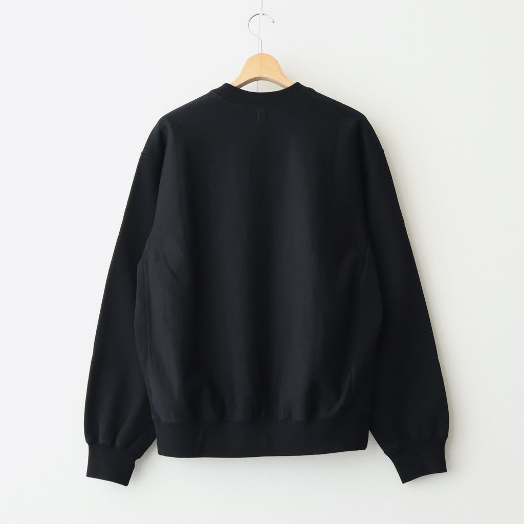 Soft&Hard Sweat Crew-Neck P/O #Black [bROOTS24F21F25]