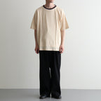 NORMANDY LINEN T-SHIRT #BEIGE×BROWN [BN-26SM-071]