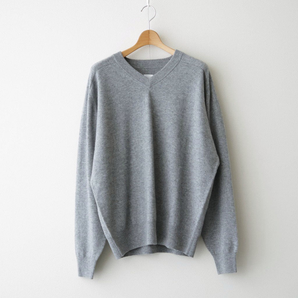 CASHMERE B VNECK MENS #GRAY [26W-BIS-KN41M]