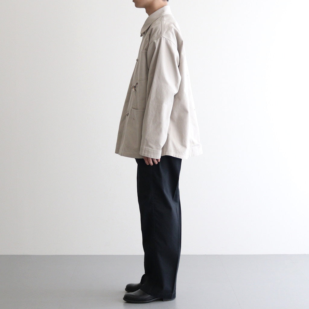 PATINA HERRINGBONE GATHERING TROUSER #ONYX [251OJ-PT07]