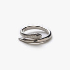 LUCIAN / SNAKE RING #SILVER/WHITE FINISH [OJ-AC13]
