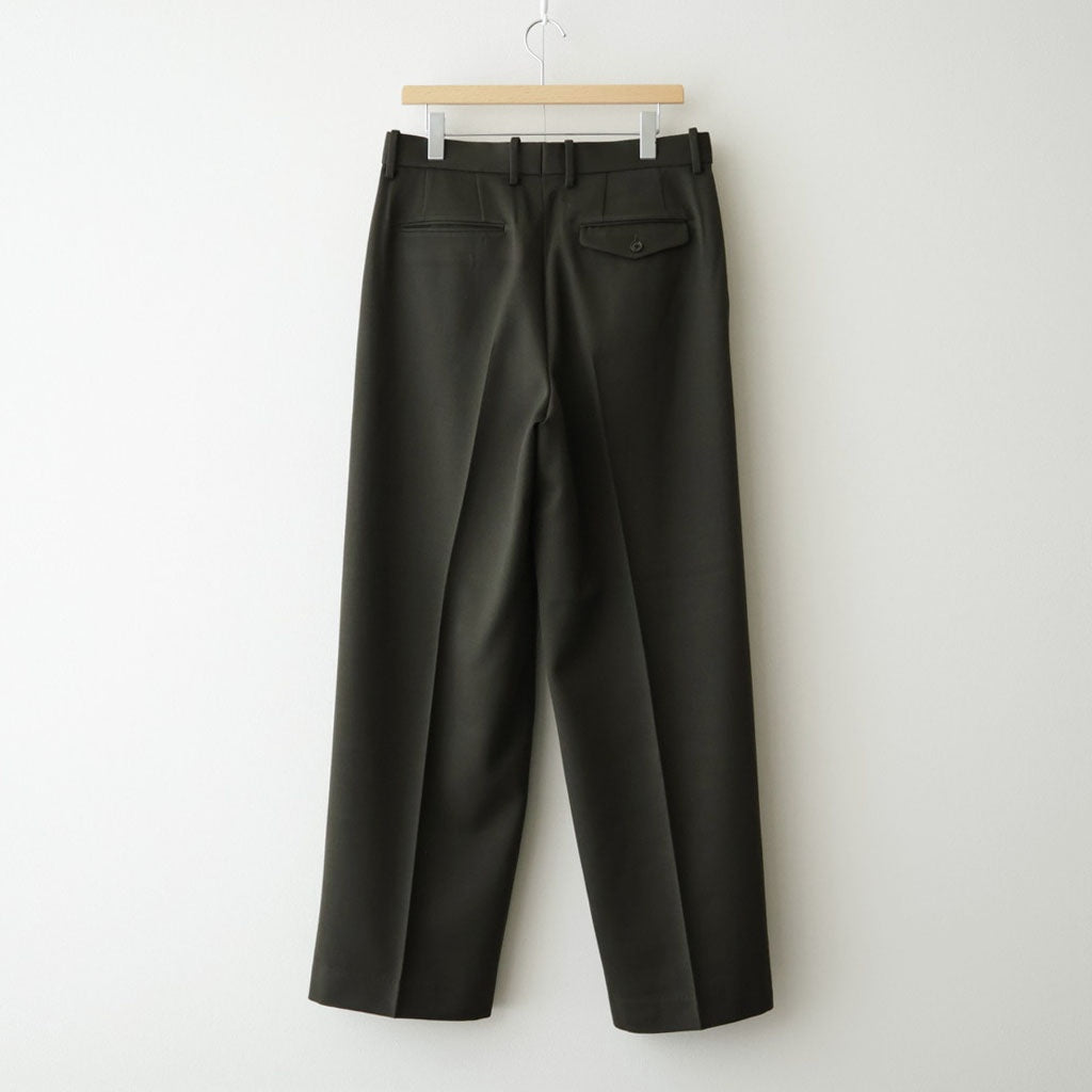 FLAT FRONT WIDE TROUSERS #D.OLIVE [A26C15PT02C]