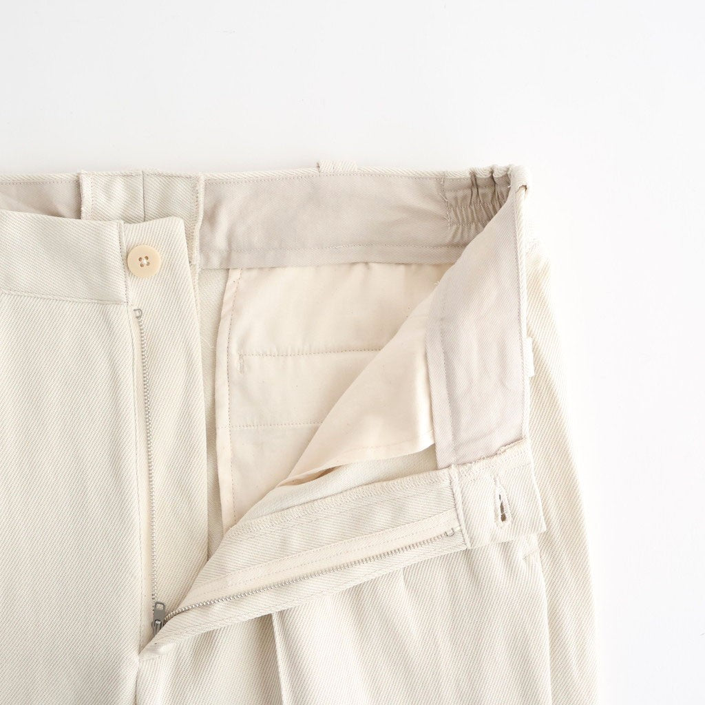 FRONT TUCK ARMY TROUSER #IVORY [261OJ-PT09]