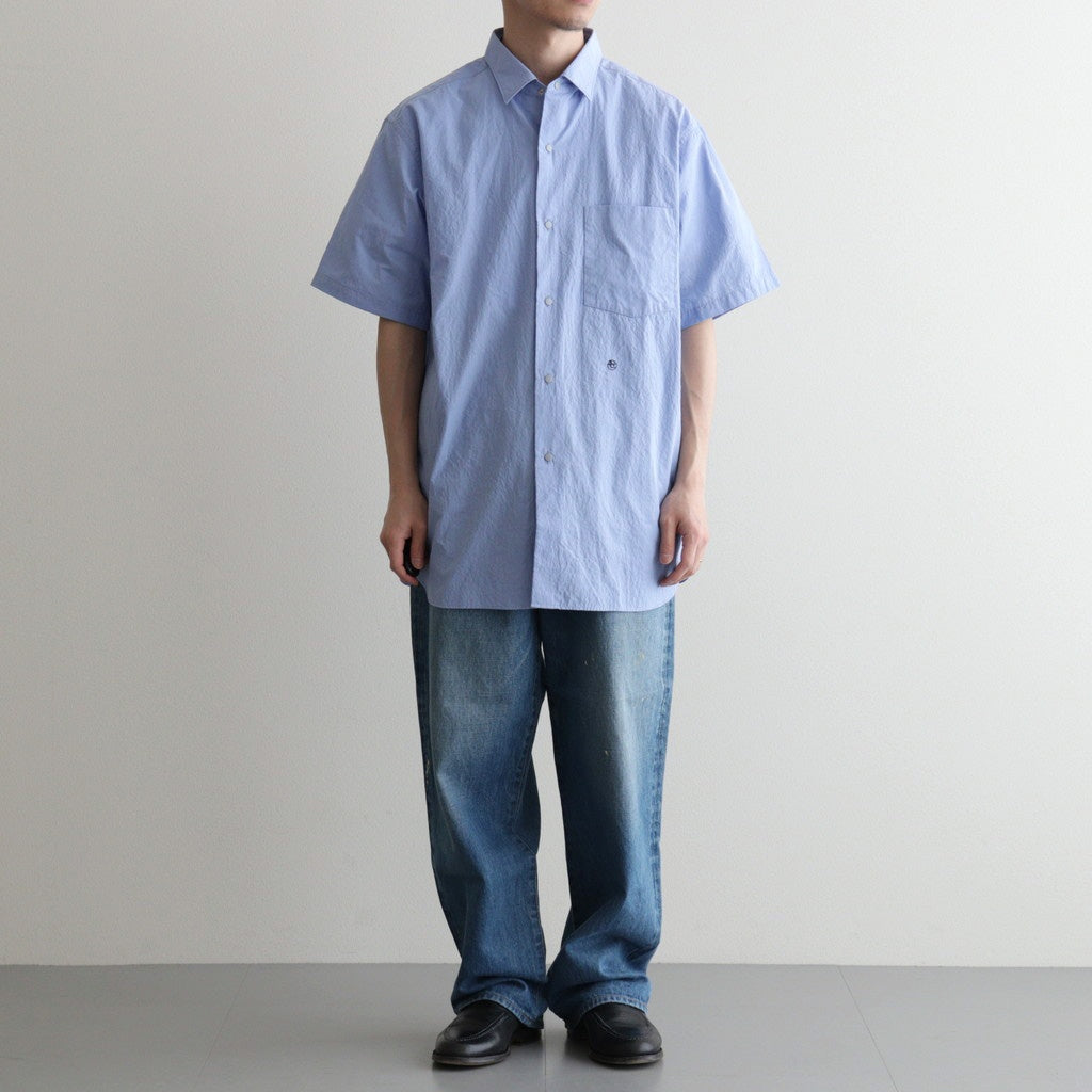 Regular Collar Wind S/S Shirt #Sax [S26SG088]