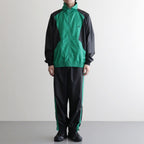 PANEL COLOR TRACK PANTS #BLACK/GRN [DNS26P02]