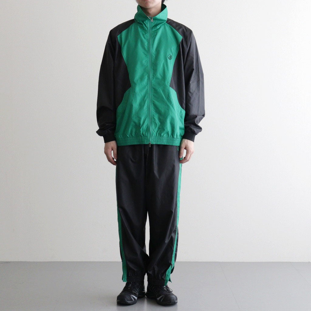PANEL COLOR TRACK PANTS #BLACK/GRN [DNS26P02]