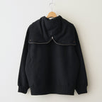 ZIP-FRONT ATHLETIC HOODIE #ONYX [252OJ-CT06]