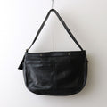 NEW NEWSPAPER BAG L #BLACK [BG-40-C-COW-5]