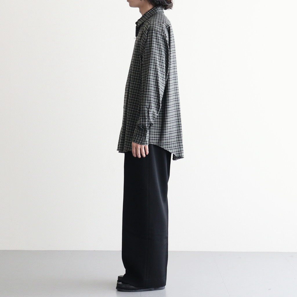 COMFORT FIT SHIRT #MOSS GRAY CHECK [A26C17SH02C]
