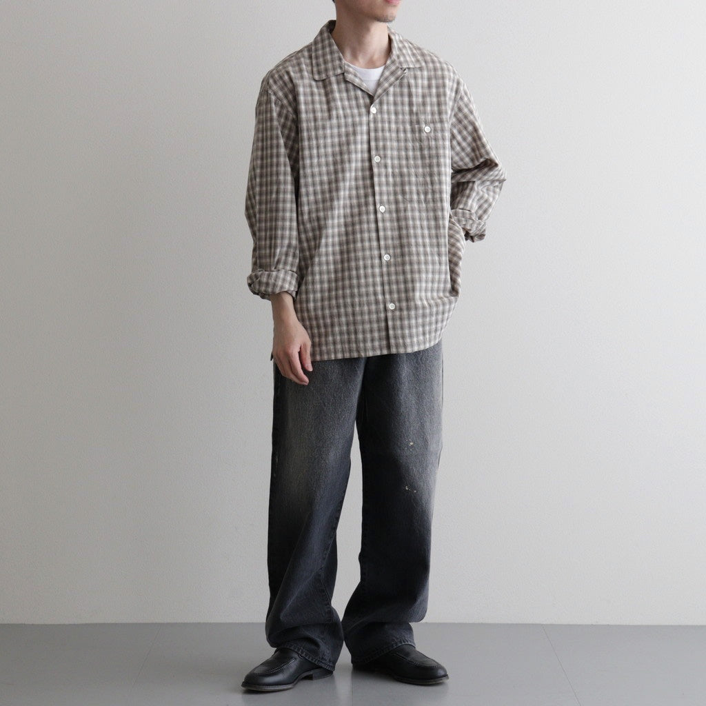 Organic Cotton Rambling Check Shirts Jacket #Beige check [6061-1104]