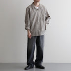 Organic Cotton Rambling Check Shirts Jacket #Beige check [6061-1104]