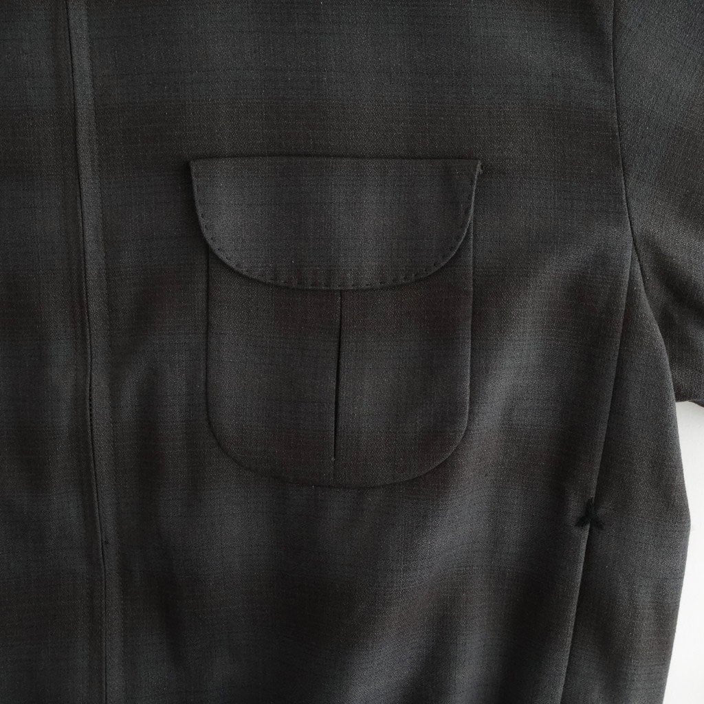 PLEATED-POCKET RICKY JACKET #PEWTER PLAID [261OJ-JK07]