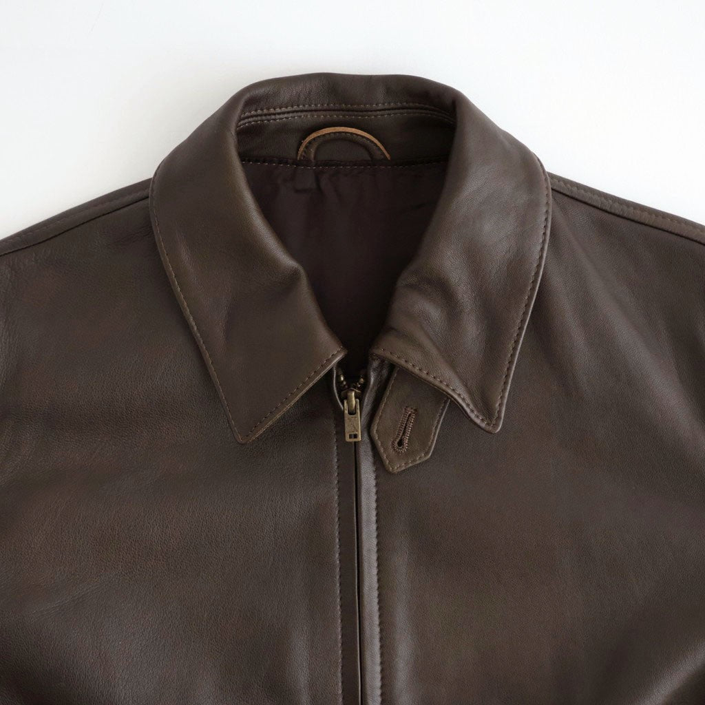 SHEEP AVIATOR LEATHER JACKET #052 DARK BROWN [16862 25023]