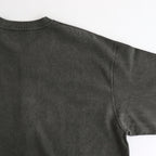 OPEN END COTTON PIGMENT DYE HENRY NECK P/O #020 CHARCOAL [17052 66024]