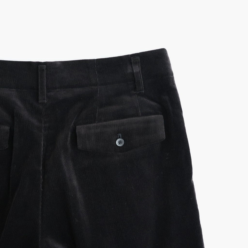 Finx Cotton Corduroy Wide Trousers #Black [NEP-AW2659 ]