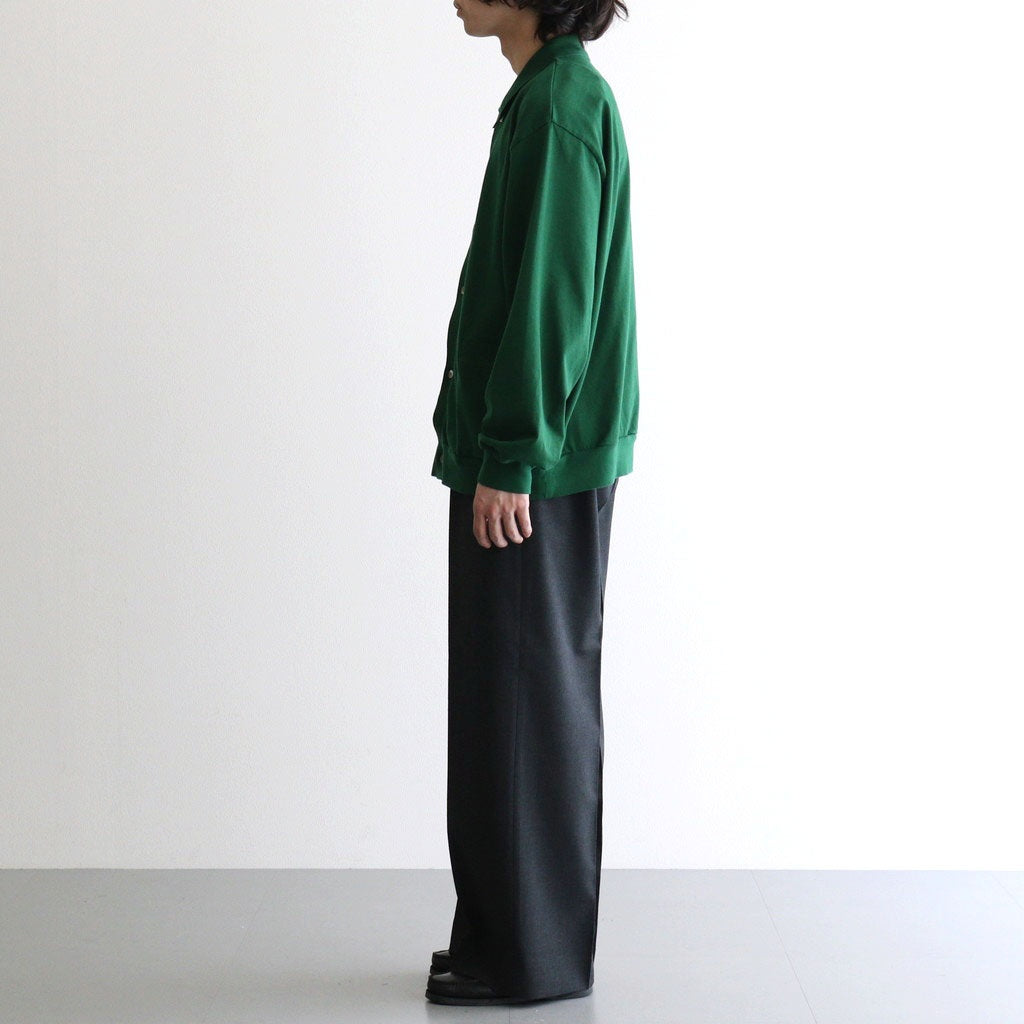 FLAT FRONT WIDE TROUSERS #CHARCOAL [A26C07PT03C]