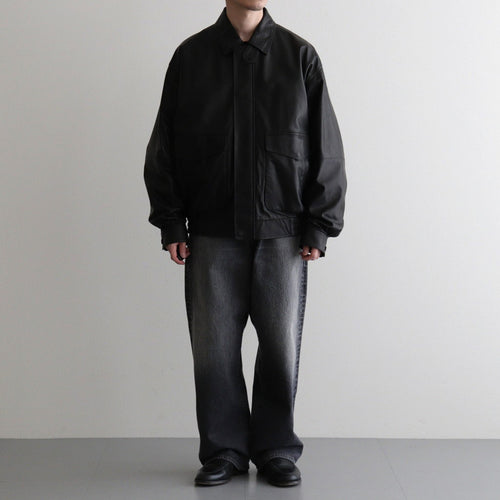 SHEEP LEATHER ZIP BZ #010 RED BLACK [17061 25004]