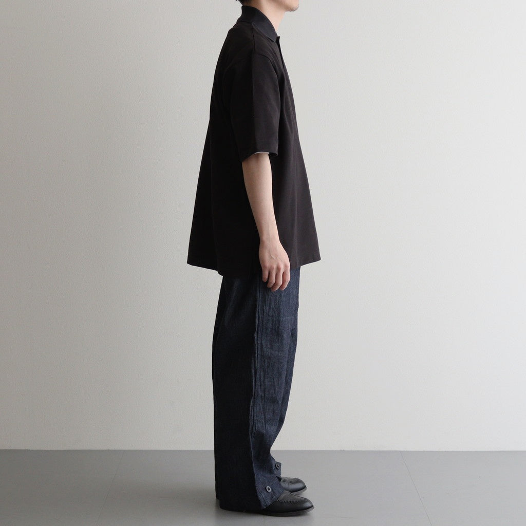 ONE BUTTON POLO S/S TEE #INK BLACK [M25A15CS02B]