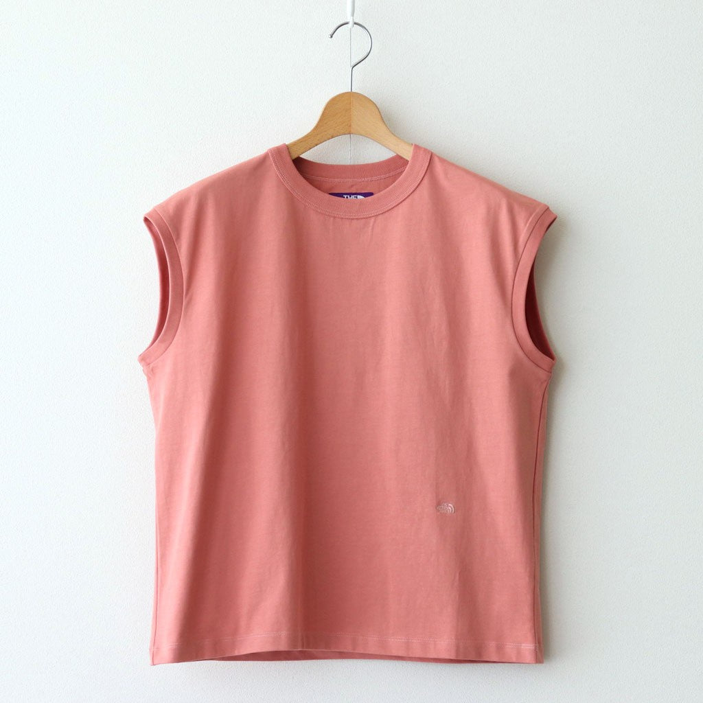 Cotton Jersey Sleeveless Tee #Pink Ginger [N25SH059]
