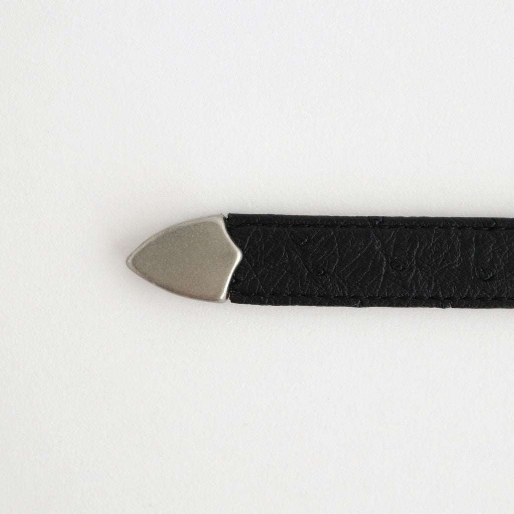 NARROW WESTERN BELT #BLACK [AC-11-C-OSTRICH-4]