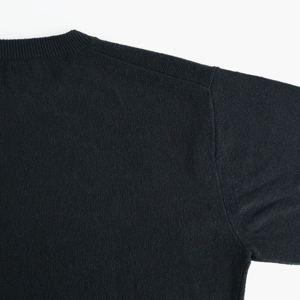 REVIVAL SILK CREW NECK #BLACK [BN-26SM-041]