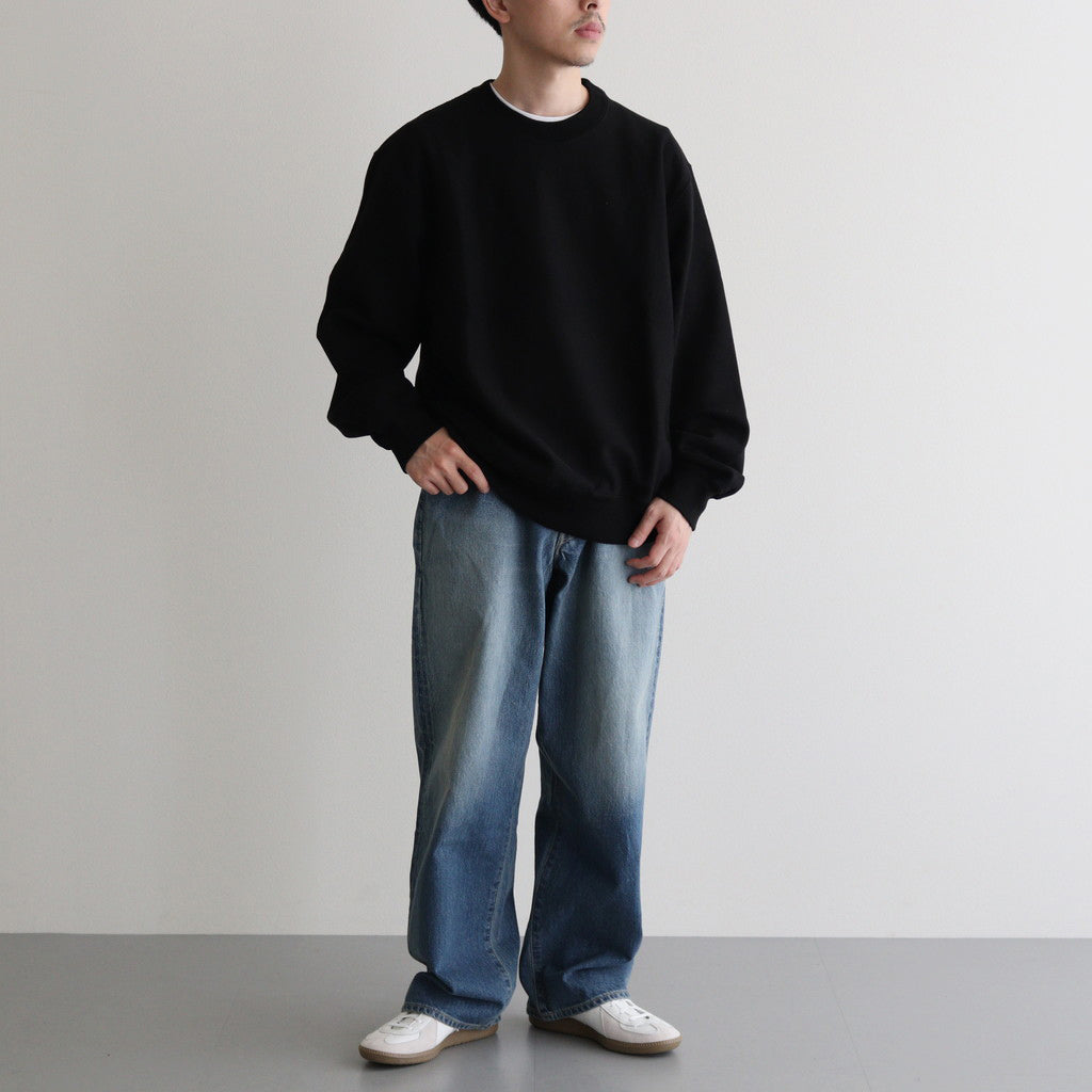 Soft&Hard Sweat Crew-Neck P/O #Black [bROOTS24F21]