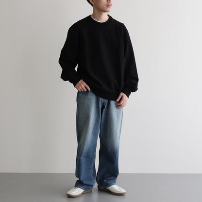 Soft&amp;Hard Sweat Crew-Neck P/O #Black [bROOTS24F21]