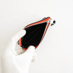qualquer coisa pouch mini - taurillon #black×red