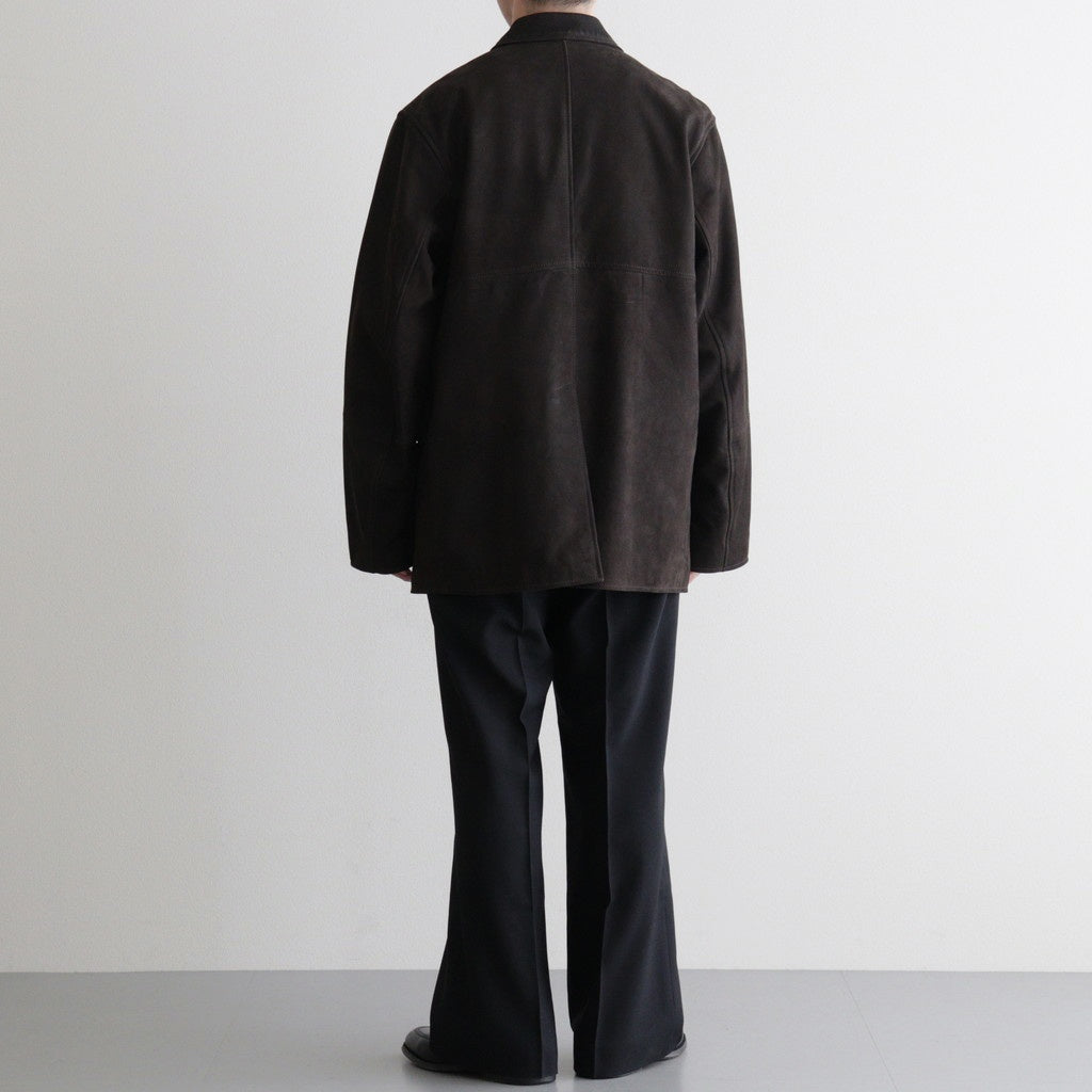 DOUBLE BREASTED JKT #BROWN [SH-62-C-NUBCK-4]