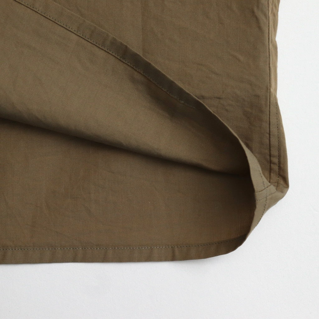 Chambray Open-Collar Shirt #OliveBeige [BHS25S021]