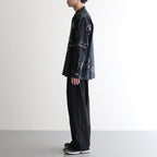 ORIGINAL PRINTED OPEN COLLAR SHIRTS (Animal Drawing) Long-sleeve #ONYX [251OJ-SH18]