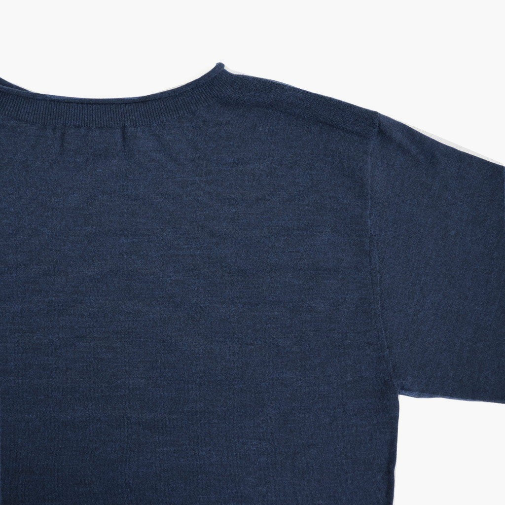Suvin Wool Basque Shirt #MIX NAVY [NEP-AW2623]