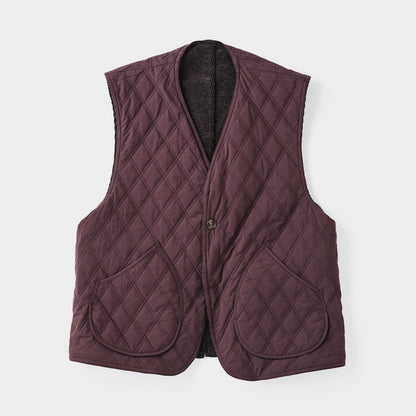 PRINTED CORDS GAME-KEEPER VEST #SMOKE BROWN [242OJ-VT03]