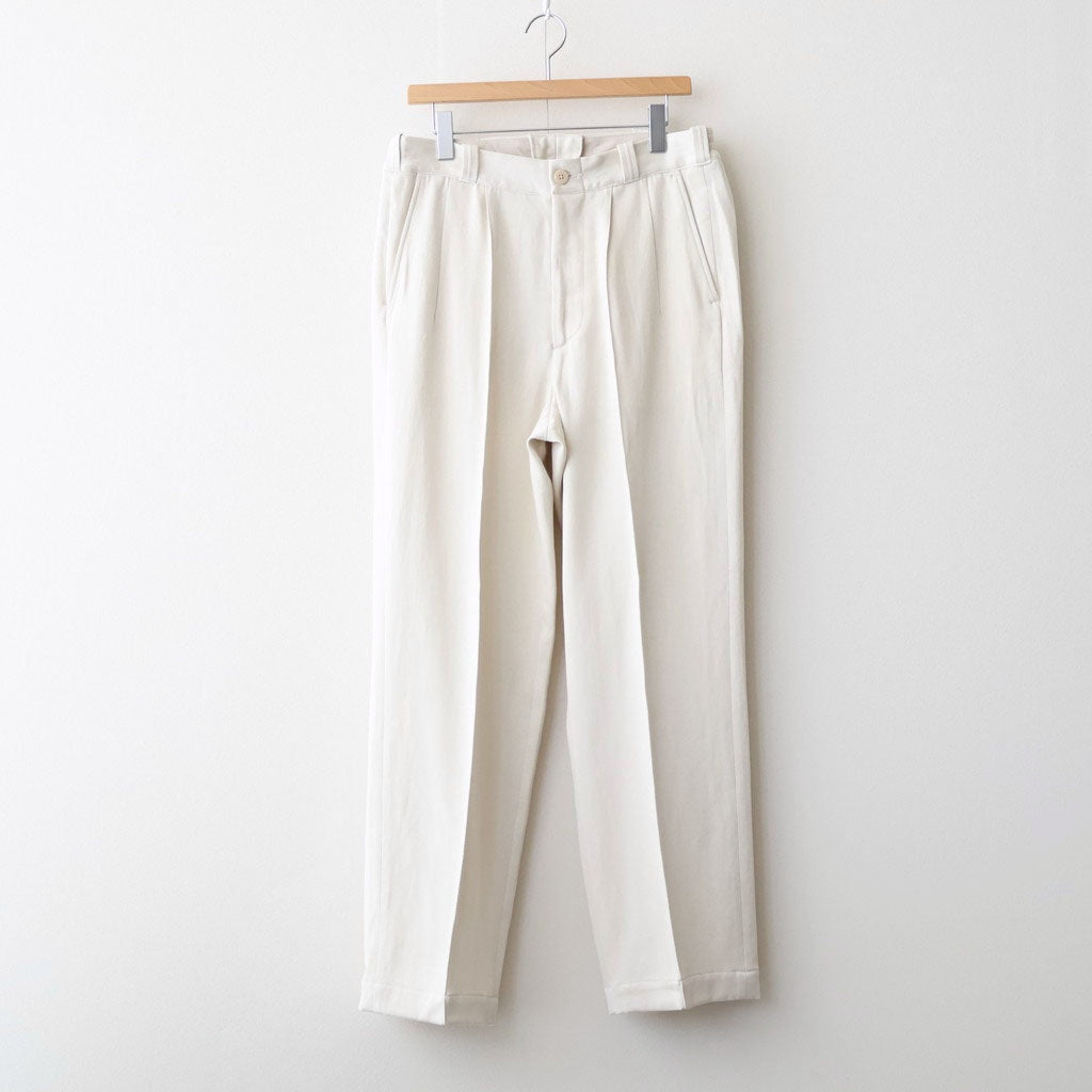 FRONT TUCK ARMY TROUSER #IVORY [261OJ-PT09]
