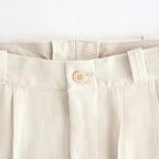 FRONT TUCK ARMY TROUSER #IVORY [261OJ-PT09]