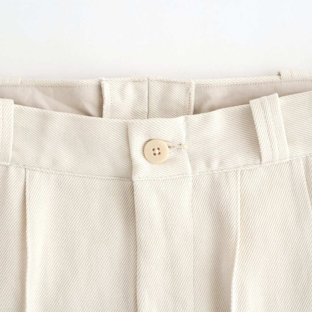 FRONT TUCK ARMY TROUSER #IVORY [261OJ-PT09]