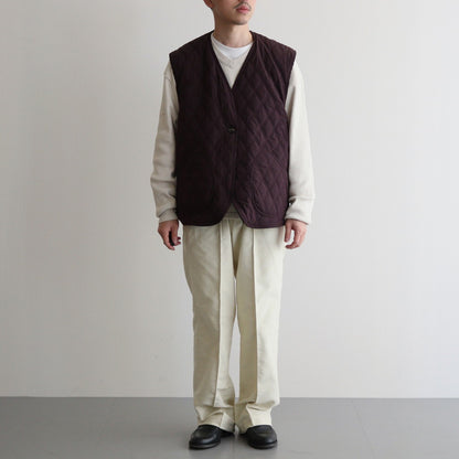 PRINTED CORDS GAME-KEEPER VEST #SMOKE BROWN [242OJ-VT03]