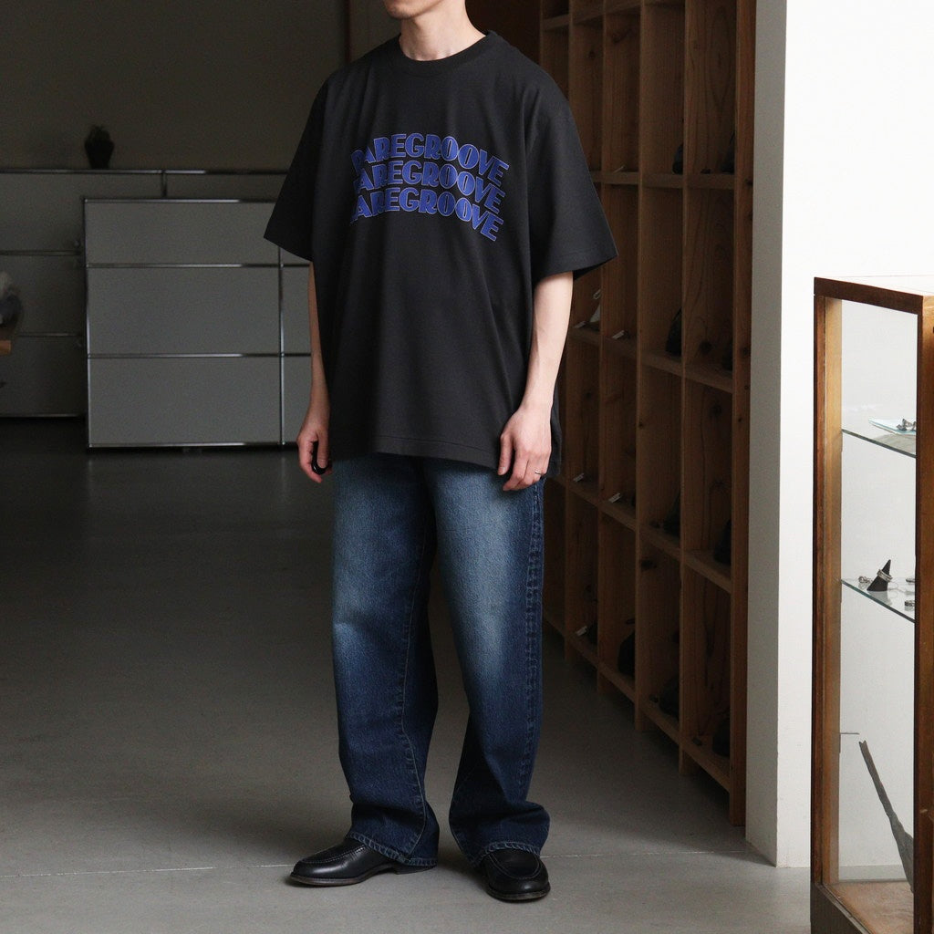RAREGROOVE Print Tee WIDE #InkBlack×Blue-PT [bROOTS25S34S26B]