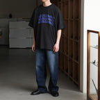 RAREGROOVE Print Tee WIDE #InkBlack×Blue-PT [bROOTS25S34S26B]